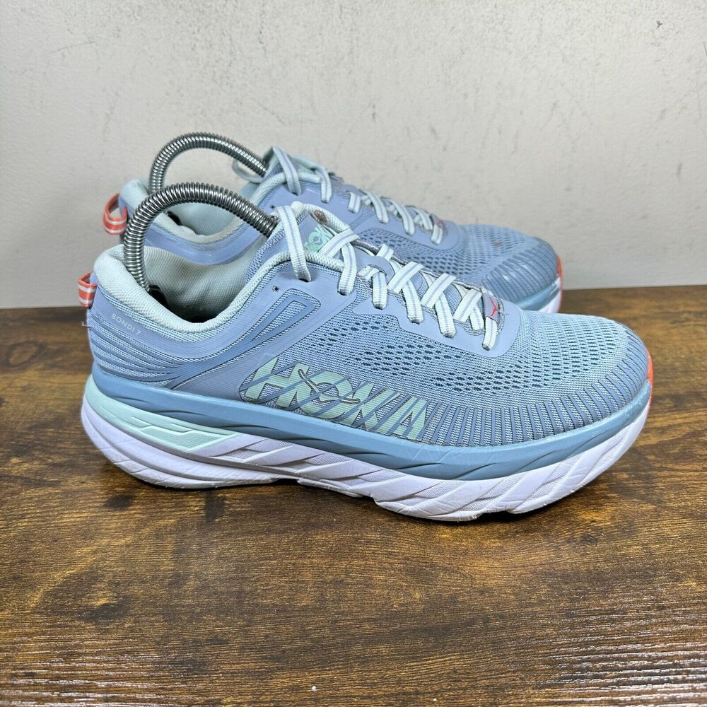 Hoka One One Bondi 7 Running Shoes 1110519 BFBG Blue Women's Size 9